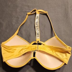 Victoria's Secret Bling T-Back Push Up Bikini Top Sz 38D NWT Gold